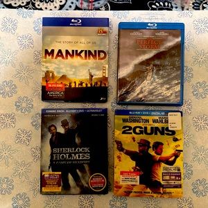 60. Movies Blue- Ray 4 for the price of one.
